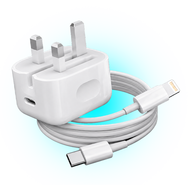Apple 20W Fast Charging Combo
USB-C Power Adapter + USB-C to Lightning Cable