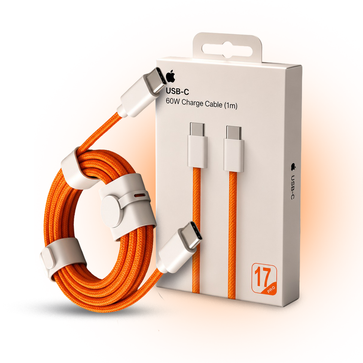 17 PRO | USB-C 60W Charging Cable 1 Meter and Premium Orange Edition - High Speed