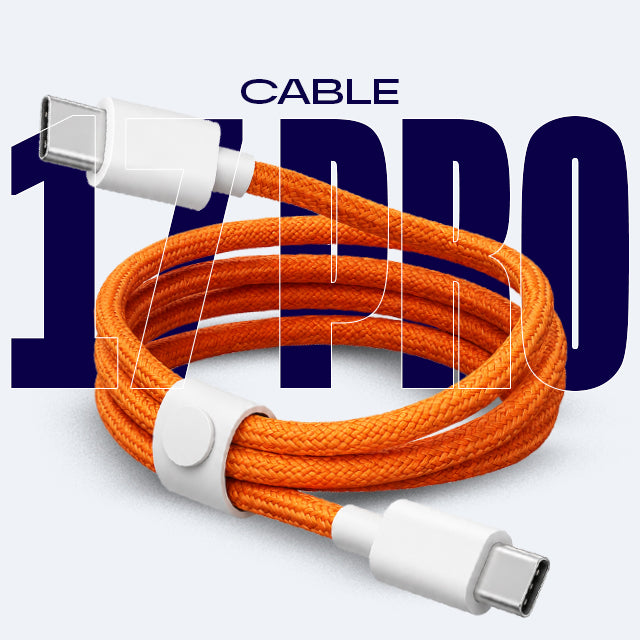 Premium Durable Type-C Cable for 17 Pro Orange Edition
