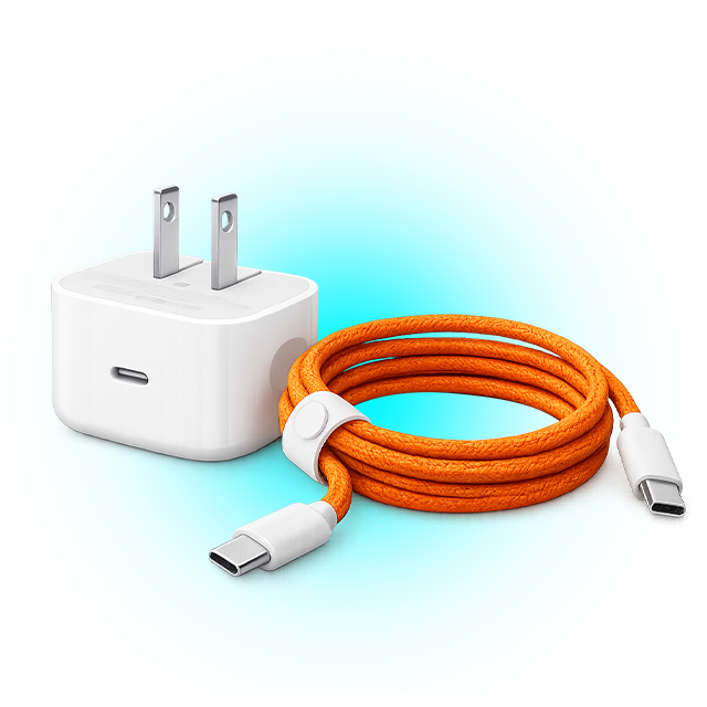 Apple 40W Fast Charging Combo | USB-C Power Adapter + USB-C to USB-C Cable (1M)